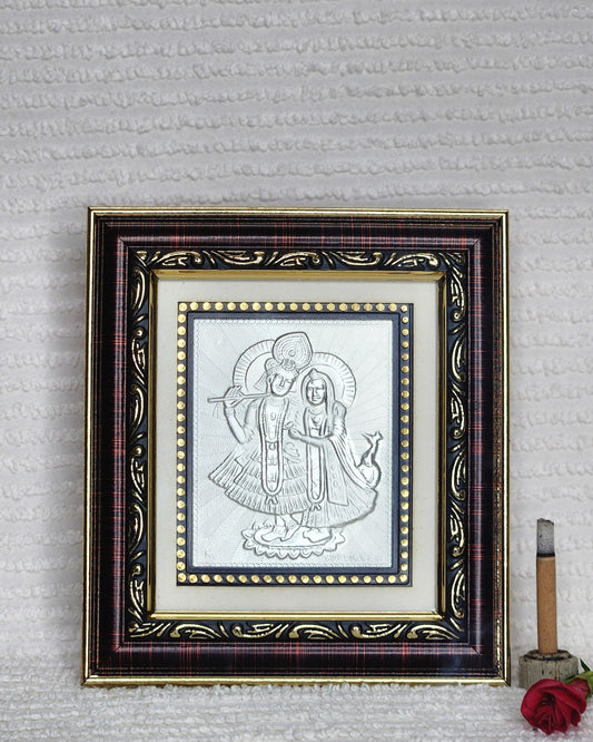 Radha-Krishna Pure Silver Frame