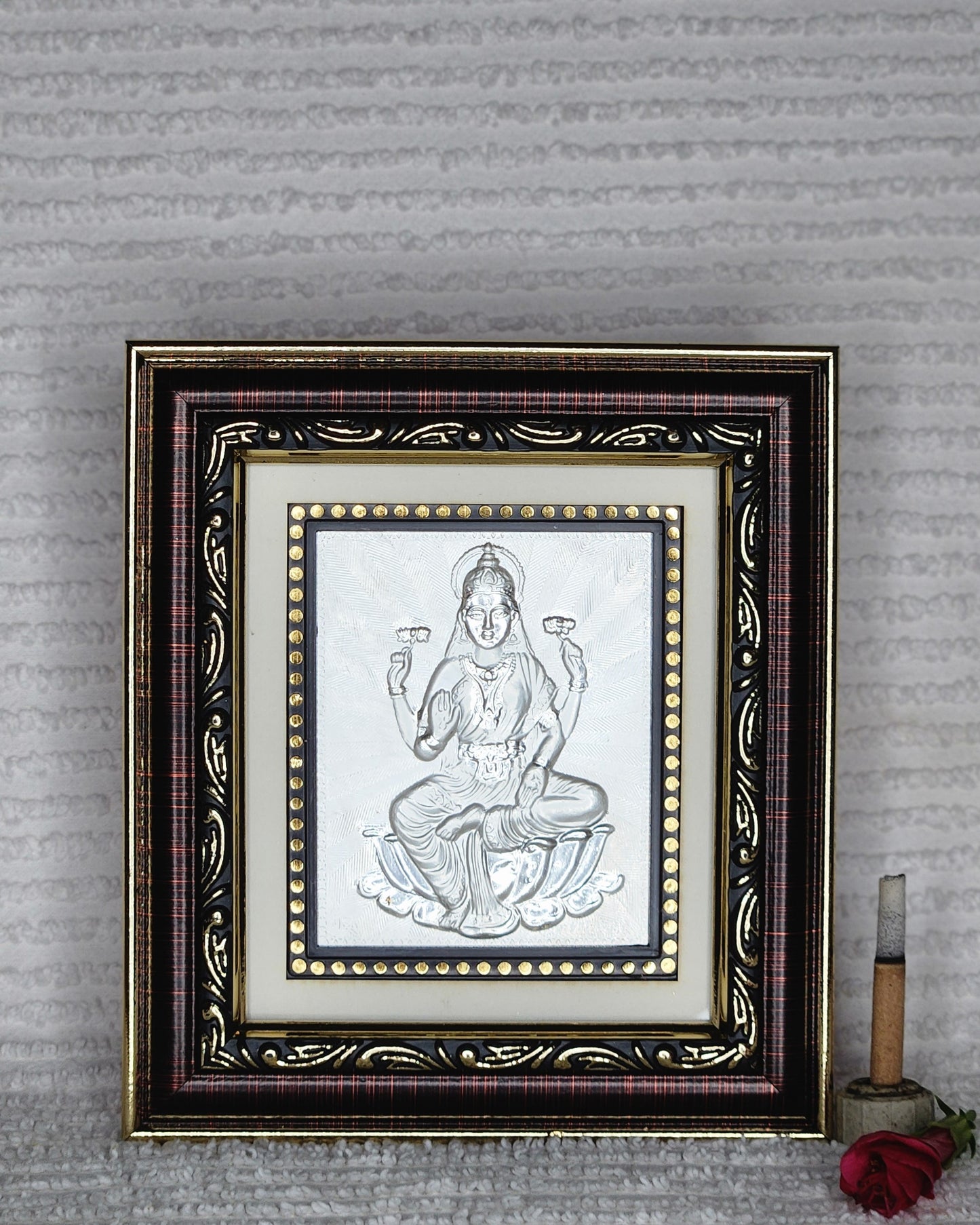 Graceful Silver Frame of Goddess Lakshmi